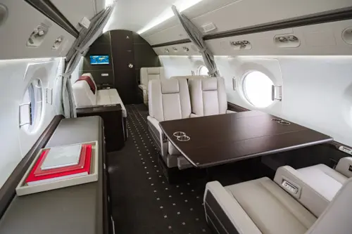 Heavy jet interior cabin